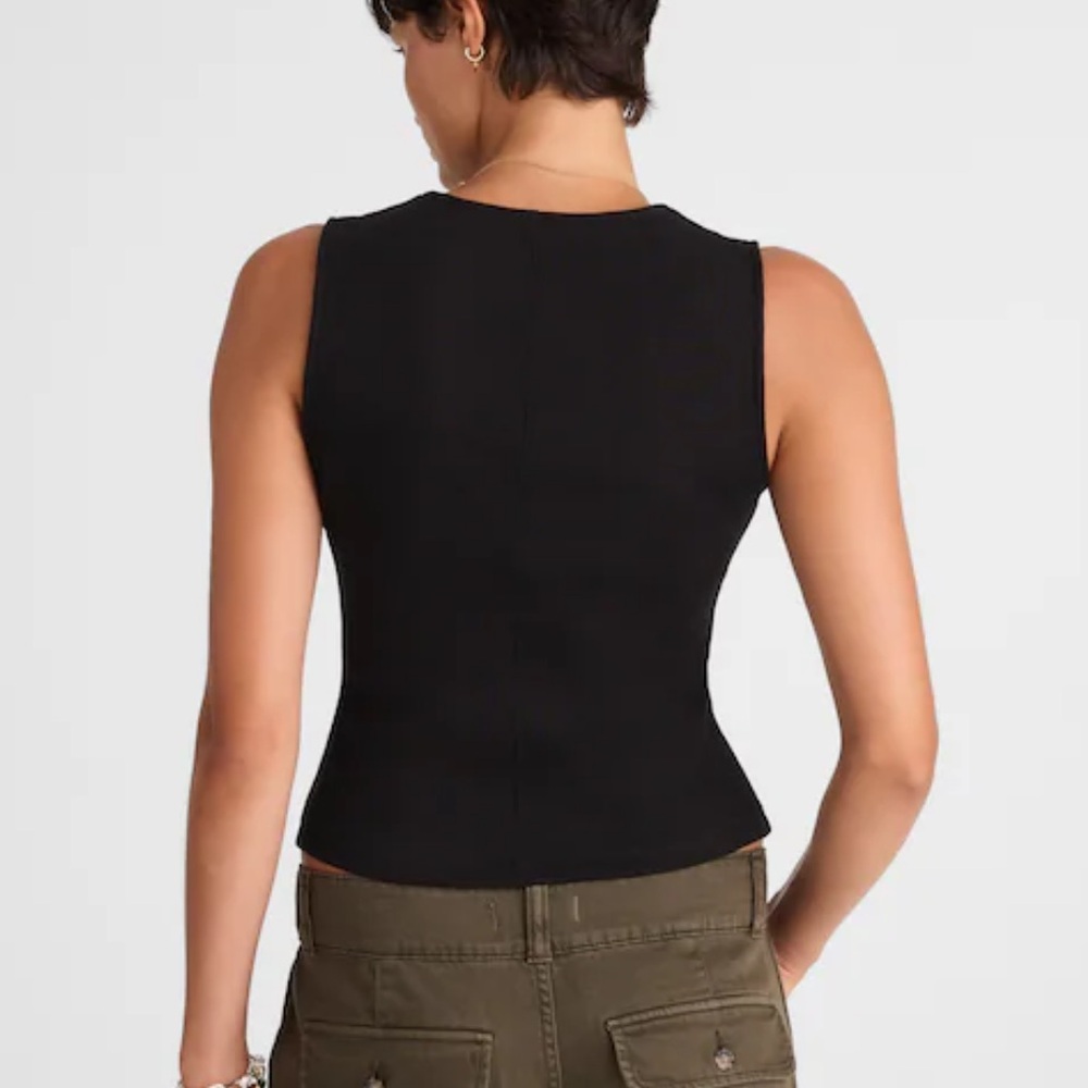 Madewell Ribbed V-Neck Vest - Picture 4 of 7